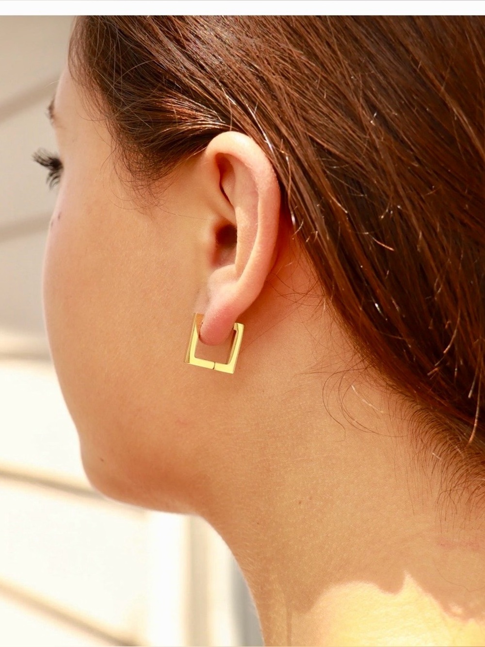 $28.00- 14k Gold Filled Square Huggie Earrings